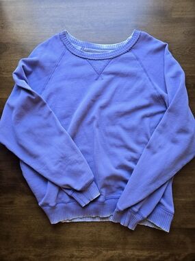 American Eagle Lived In Crewneck Sweatshirt Purple Cozy Size M